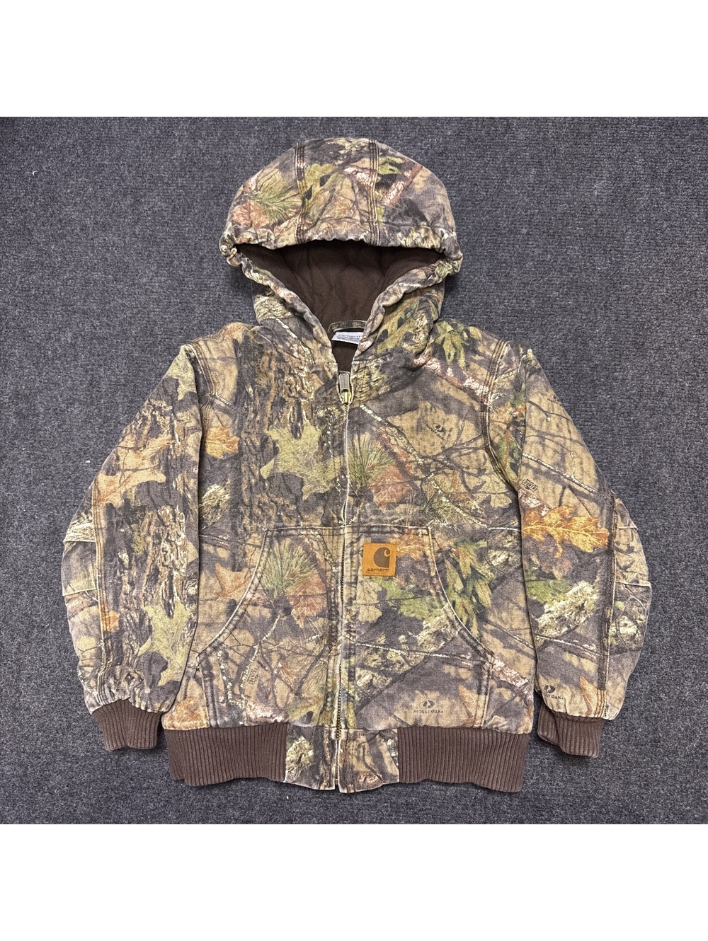 Carhartt Realtree hooded Size 6 Insulated Quilted Camo Kid's Jacket